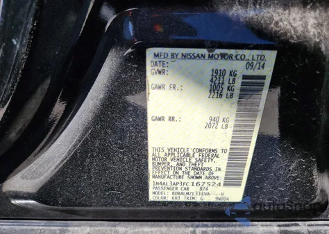 2015 Nissan Altima 2.5 Sv z USA, uszkodzony, nr VIN 1N4AL3AP3FC167524